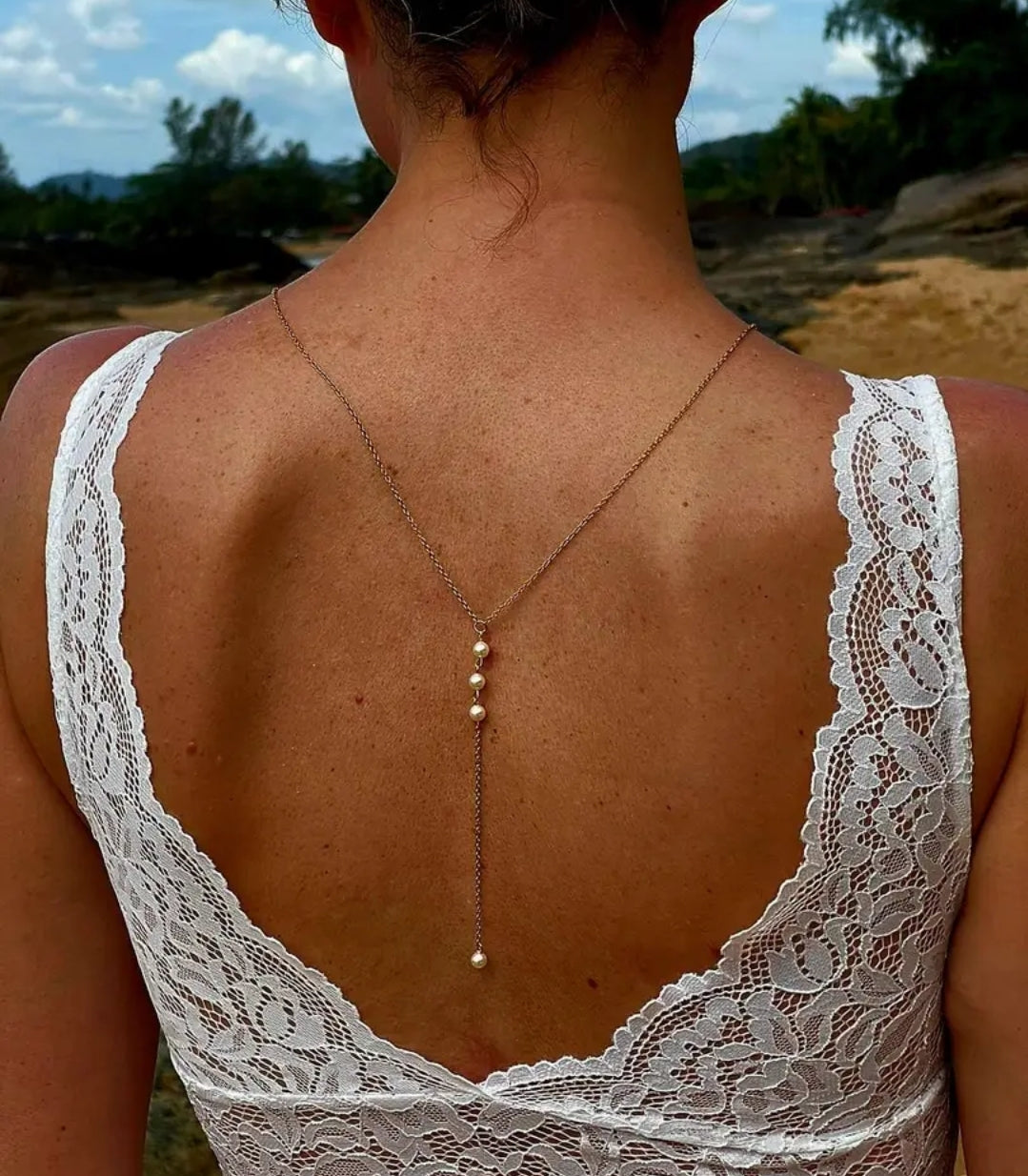 Collier de dos, Perles 💒